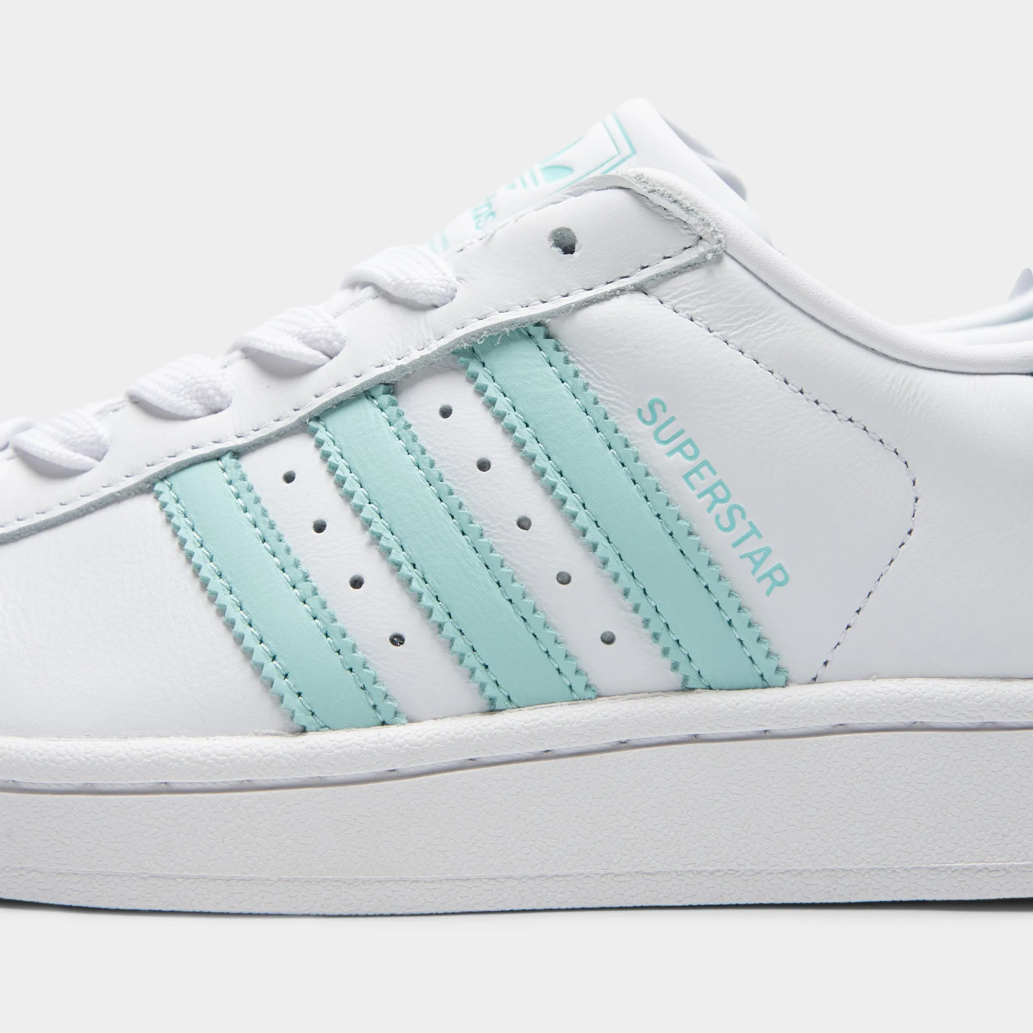 adidas Women's Superstar II White / Semi Flash Aqua - Easy Mint