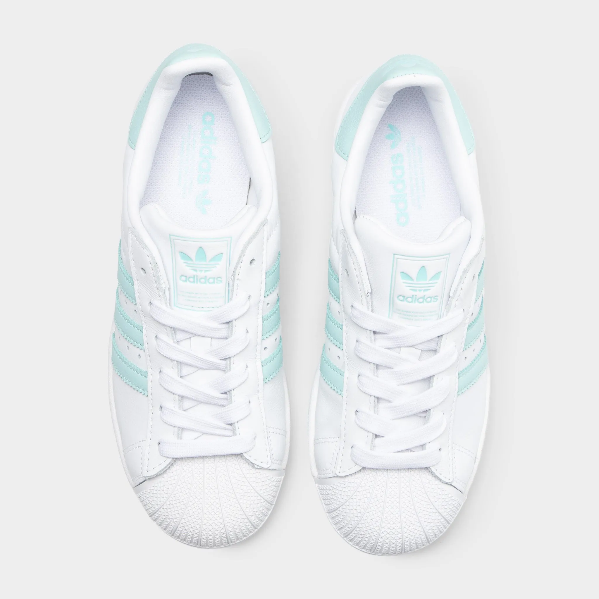 adidas Women's Superstar II White / Semi Flash Aqua - Easy Mint