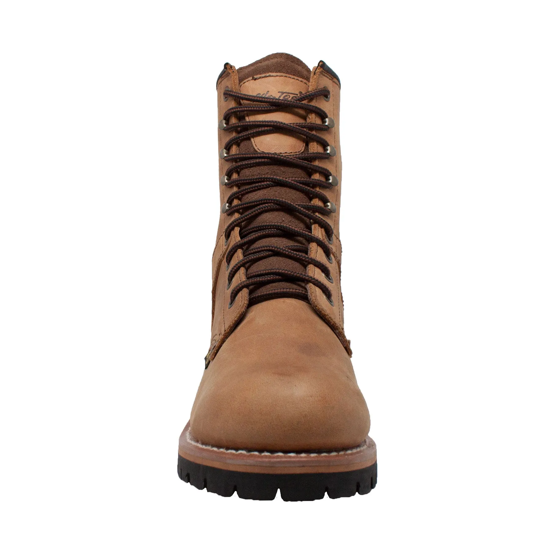 AdTec Mens Brown 9in Logger Crazy Horse Leather 6 M