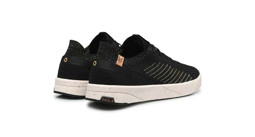 Cannon Knit 3 Women's Recycled PET Sneakers | Black Gold