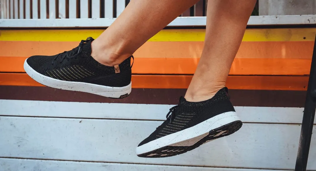 Cannon Knit 3 Women's Recycled PET Sneakers | Black Gold