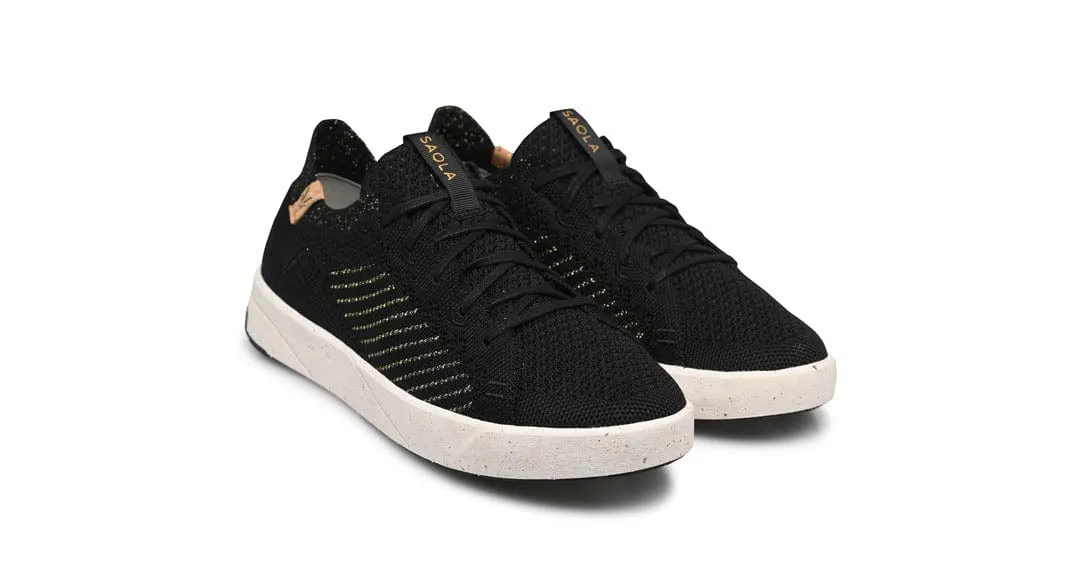Cannon Knit 3 Women's Recycled PET Sneakers | Black Gold