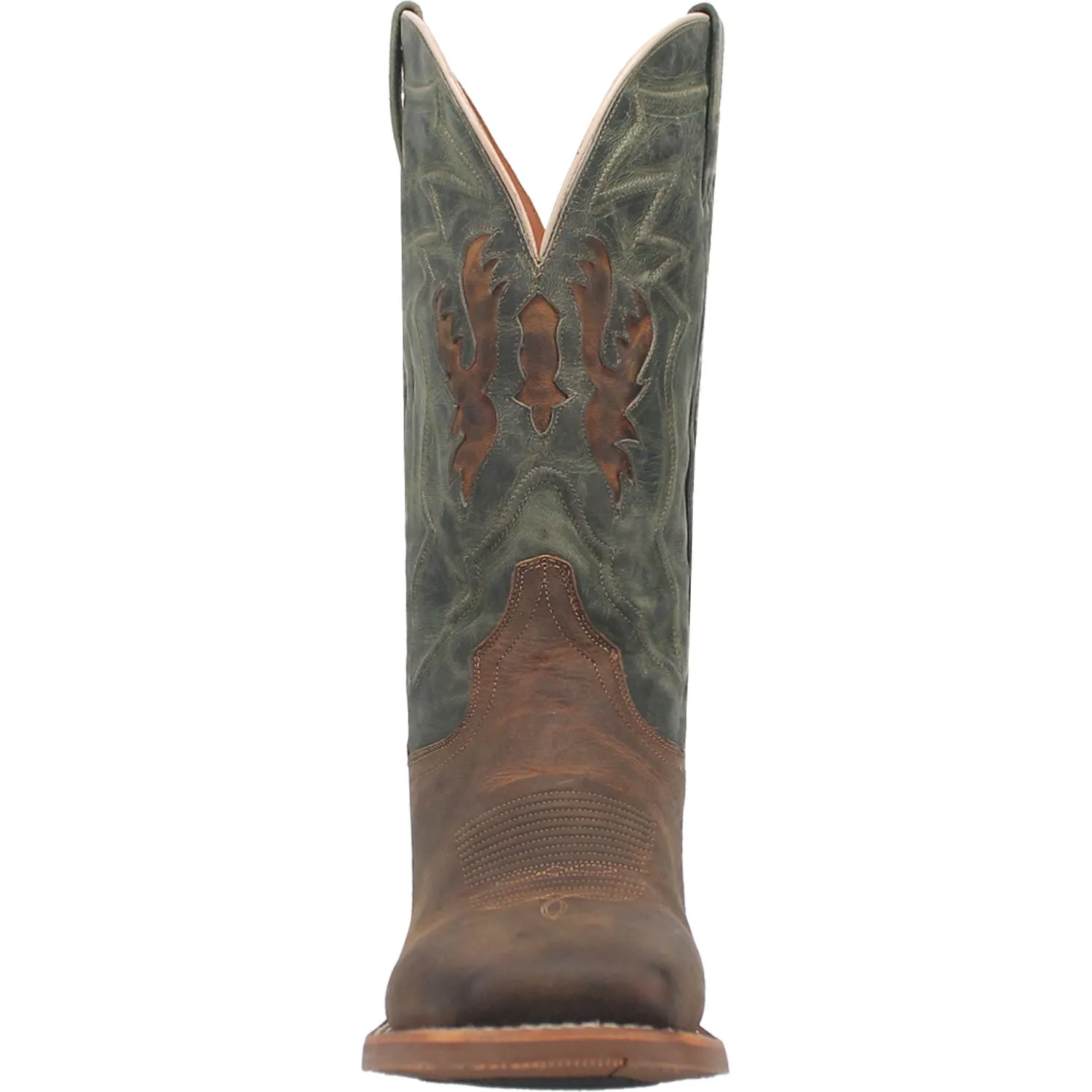 Dan Post Mens Jacob Tan/Turquoise Leather Cowboy Boots 11 D