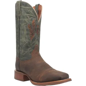 Dan Post Mens Jacob Tan/Turquoise Leather Cowboy Boots 11 D