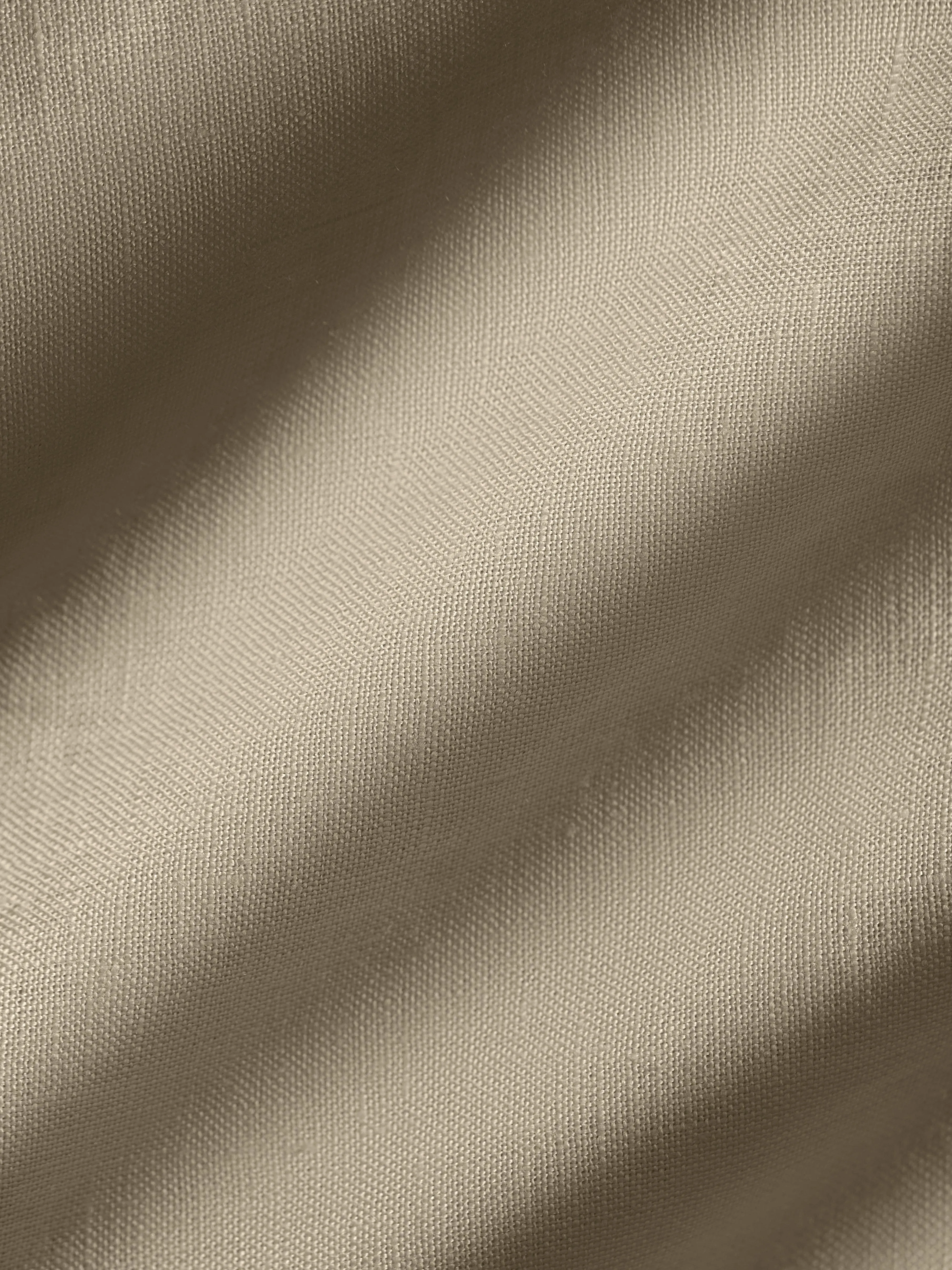 DNA Linen Mandarin Collar Dress—cliff beige