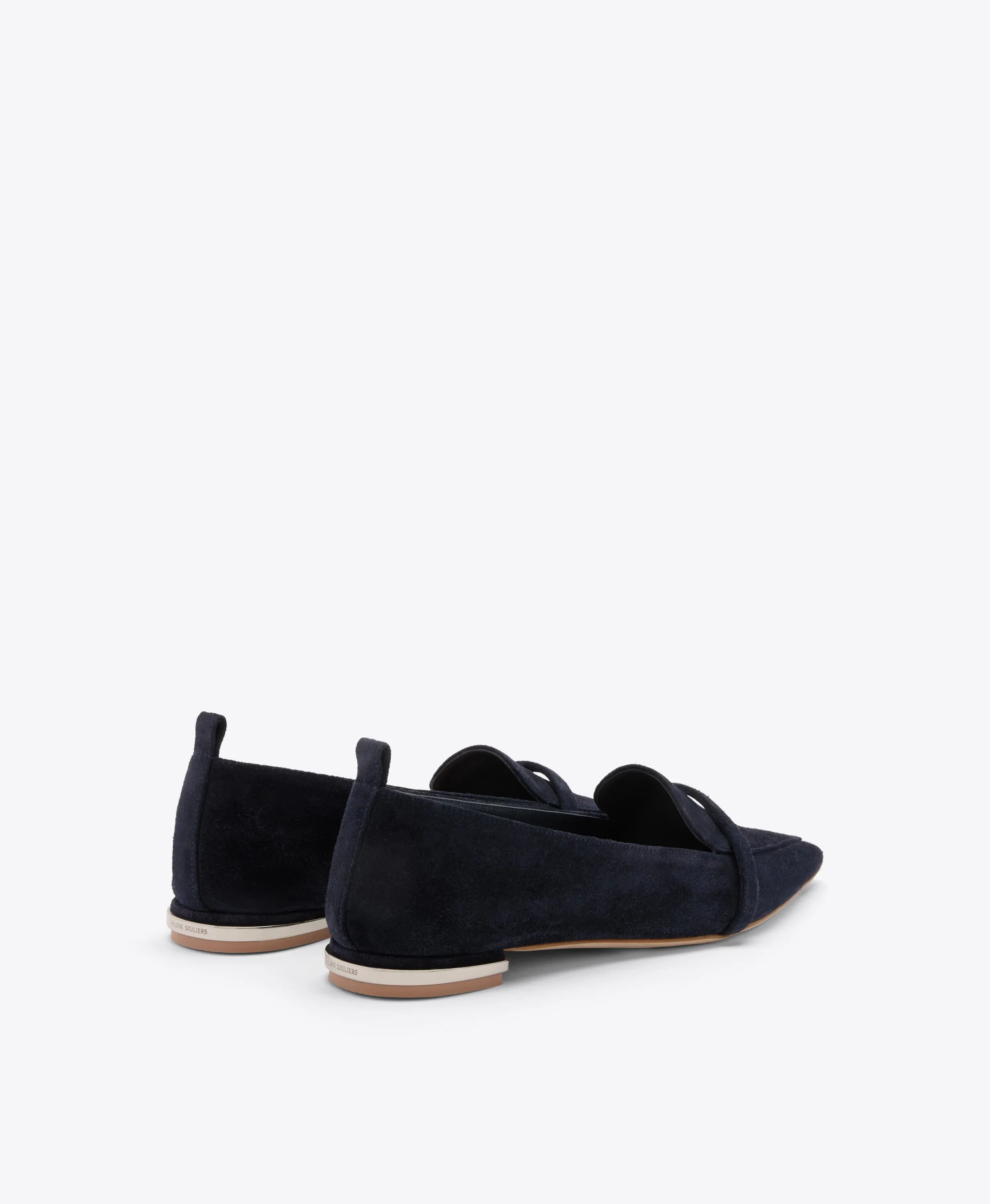 Dora Dark Blue Suede Loafers