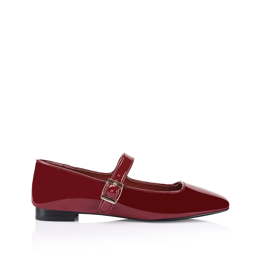 Eden Mary Jane Flats - Wine Patent