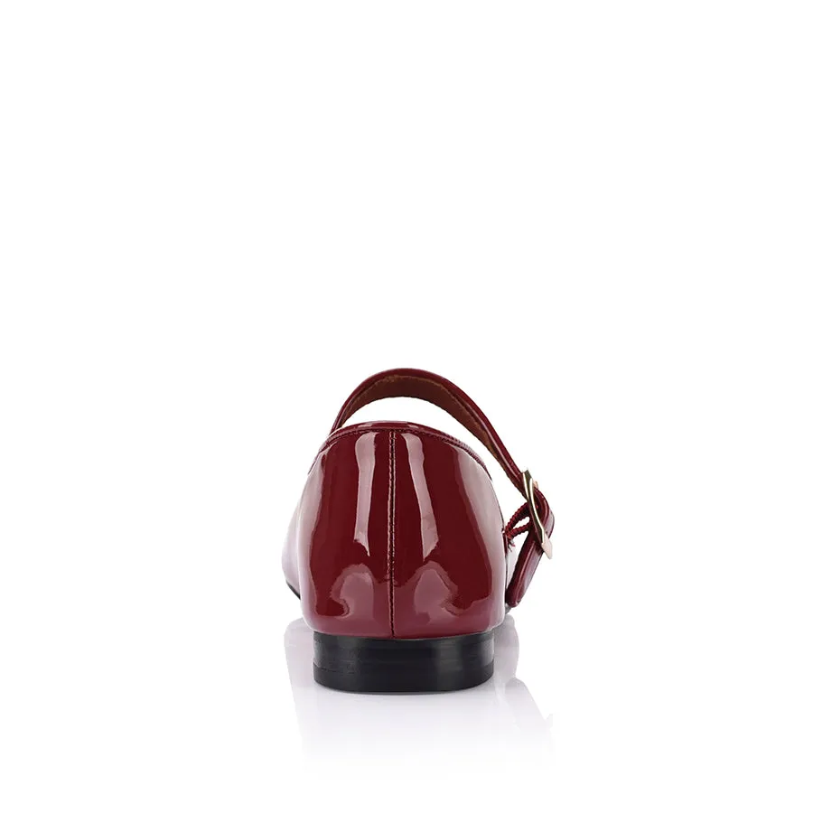 Eden Mary Jane Flats - Wine Patent