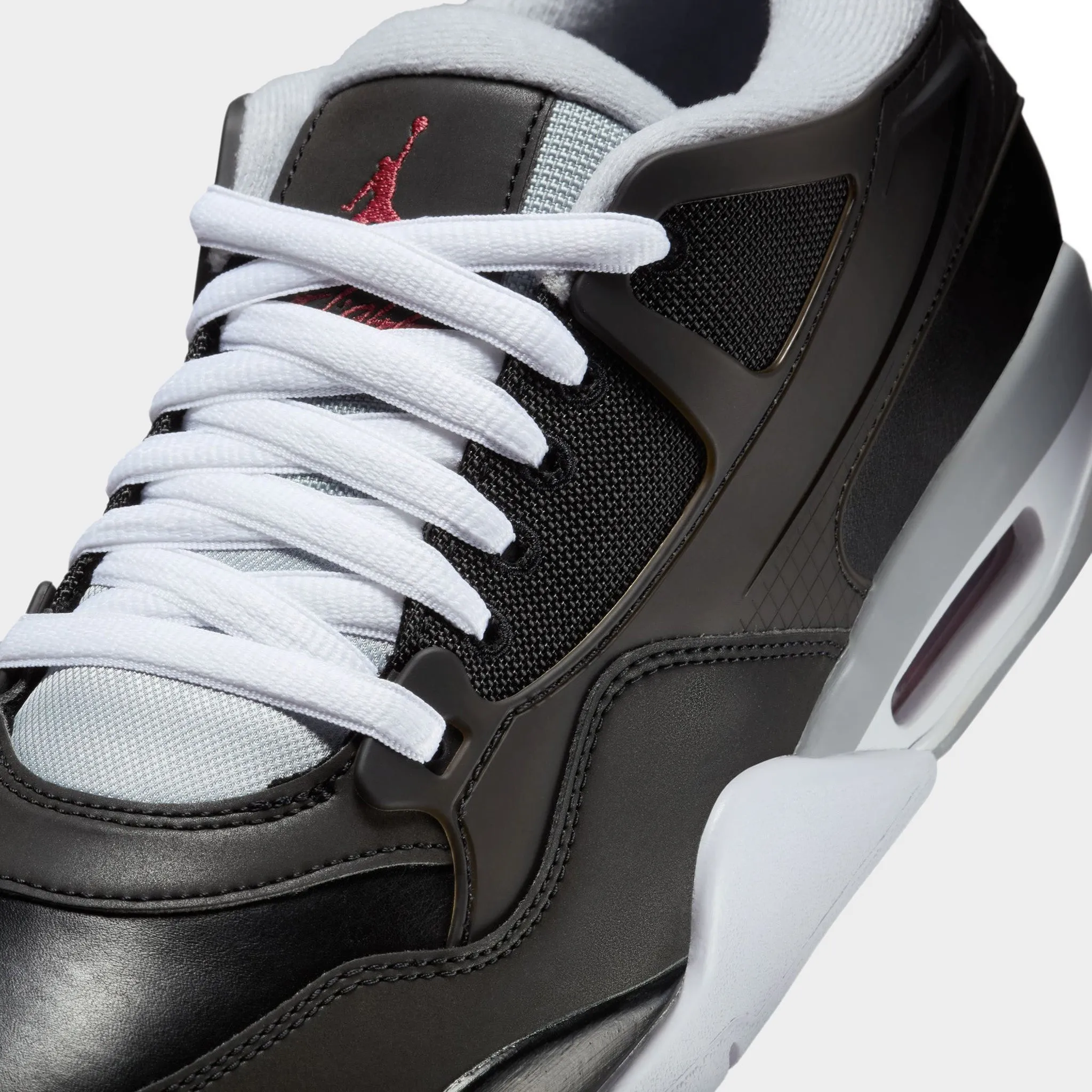 Jordan 4 RM PRM Black / Fire Red - Wolf Grey