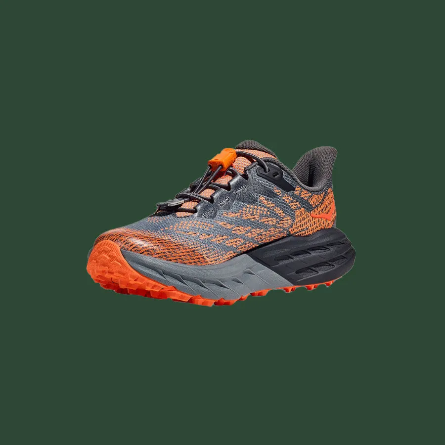 Kids' Speedgoat 5 (Castlerock/Vibrant Orange)