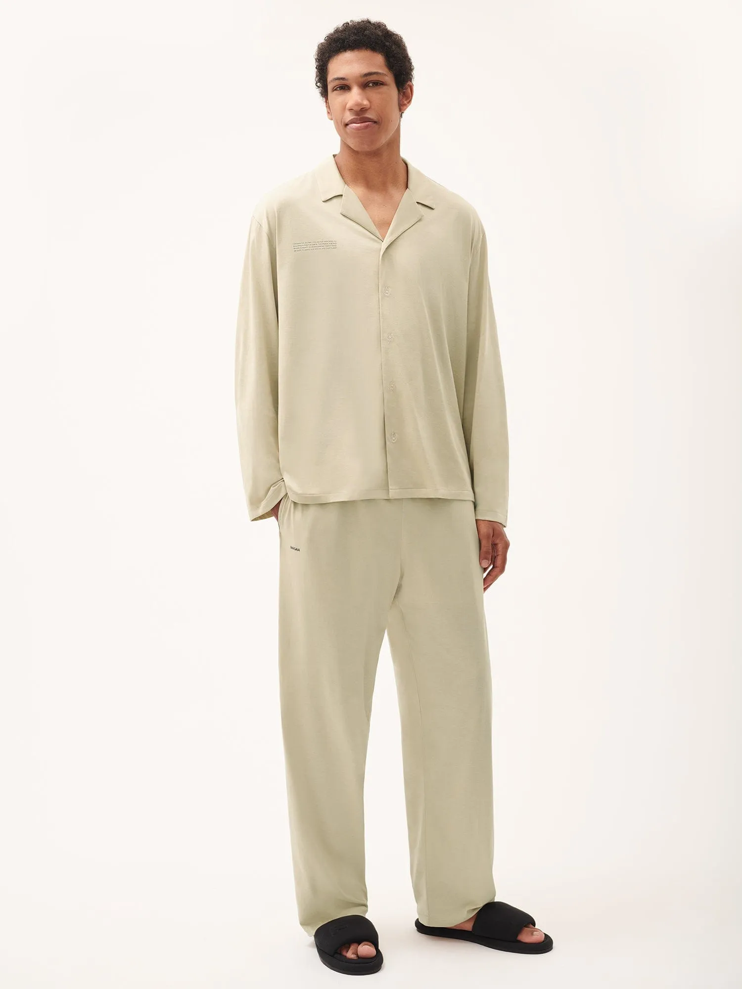 Mens 365 Lightweight Long Pyjama Set —maitake beige