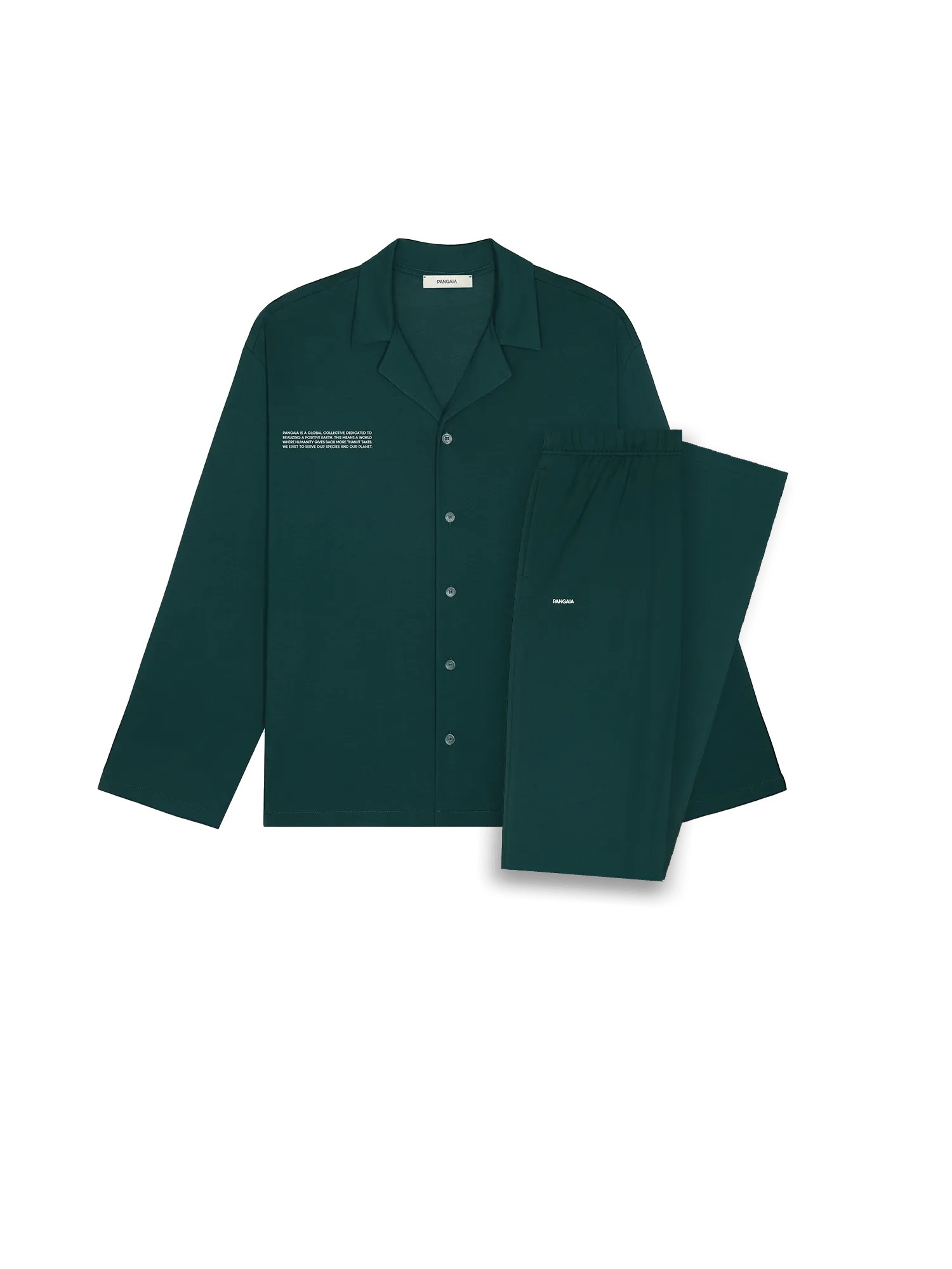 Mens 365 Lightweight Long Pyjama Set—foliage green