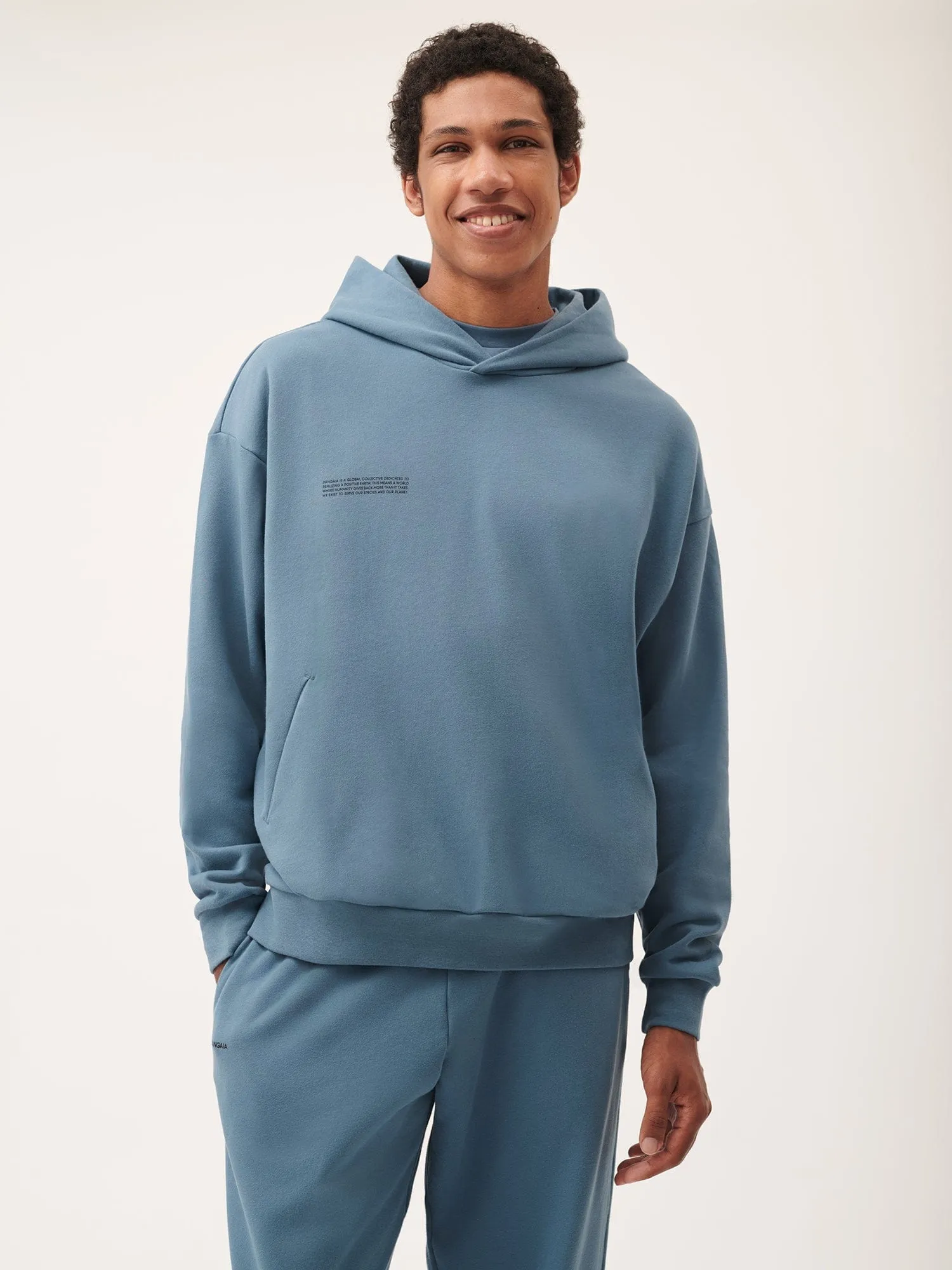 Mens 365 Midweight Hoodie—indigo blue