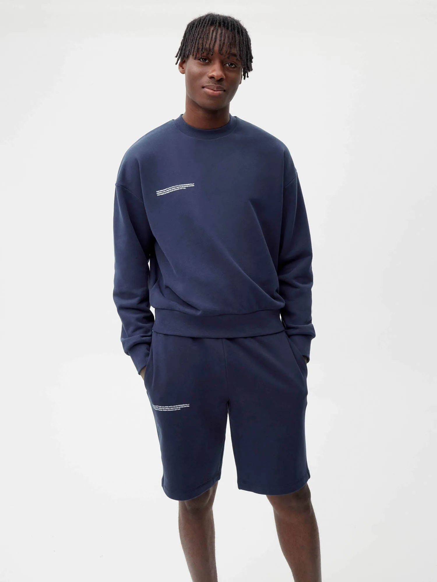 Mens 365 Midweight Long Shorts—navy blue