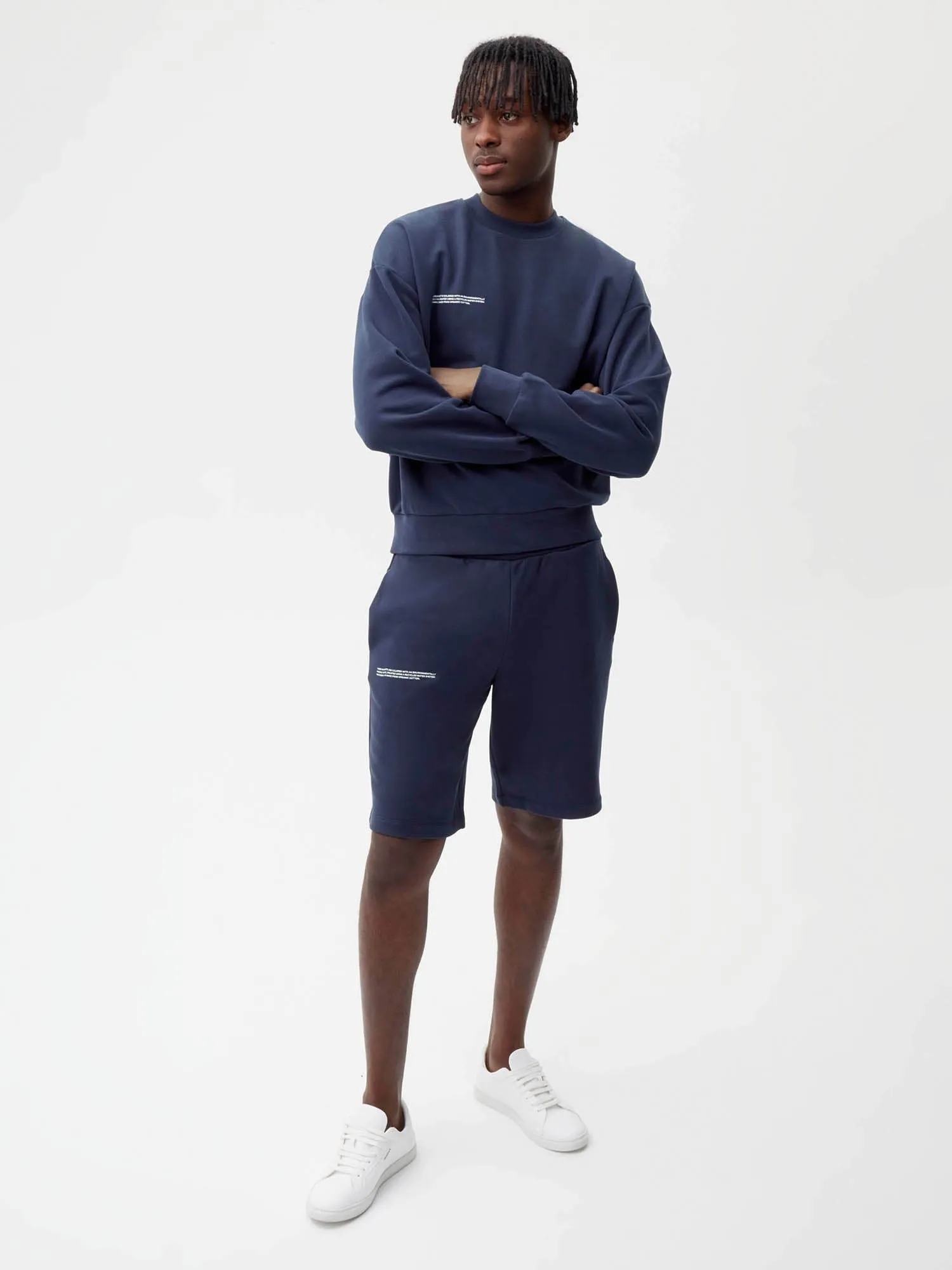 Mens 365 Midweight Long Shorts—navy blue