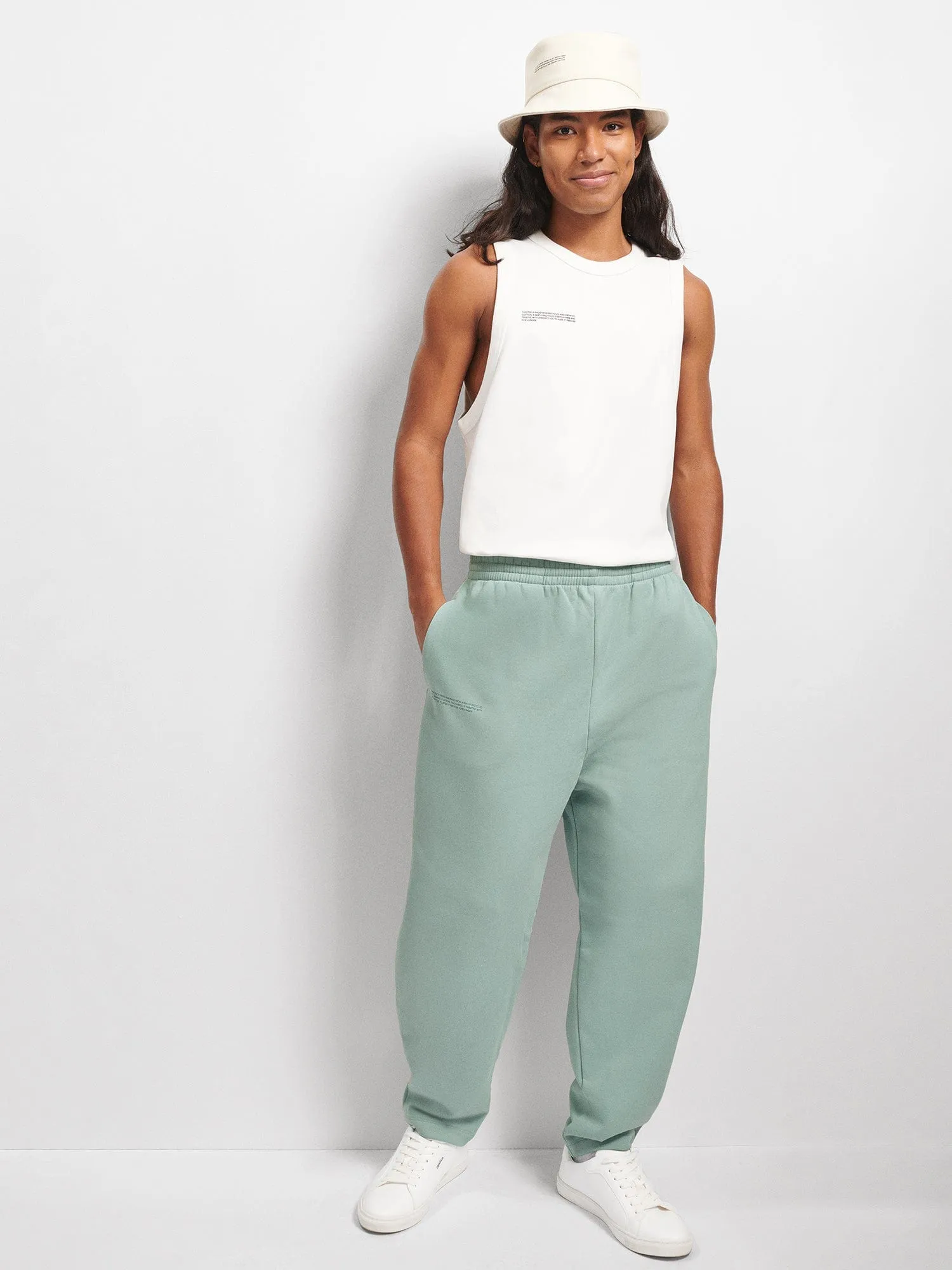 Mens DNA Barrel-Leg Track Pants—eucalyptus blue