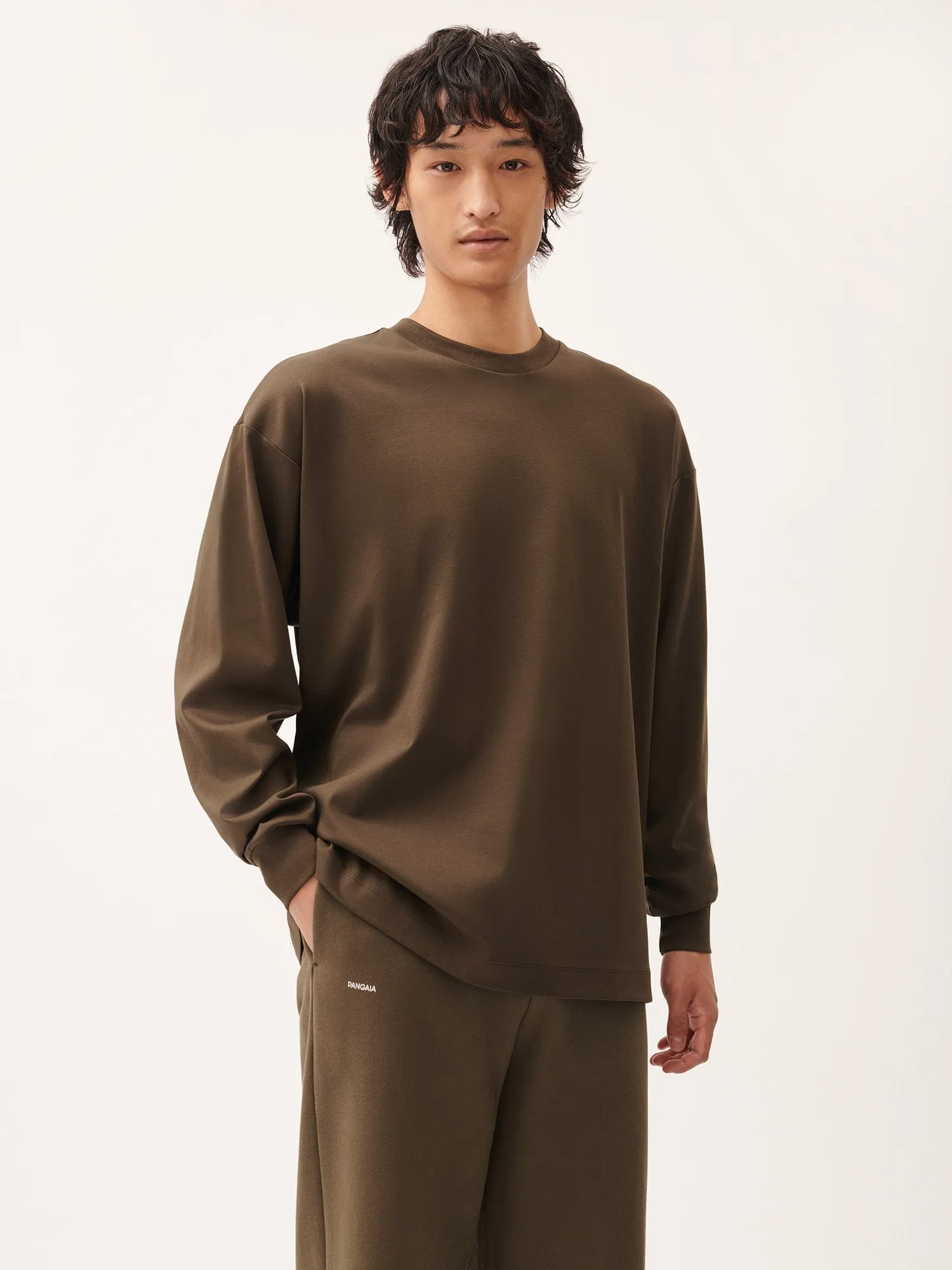 Mens DNA Long Sleeve T-Shirt—cacoa brown