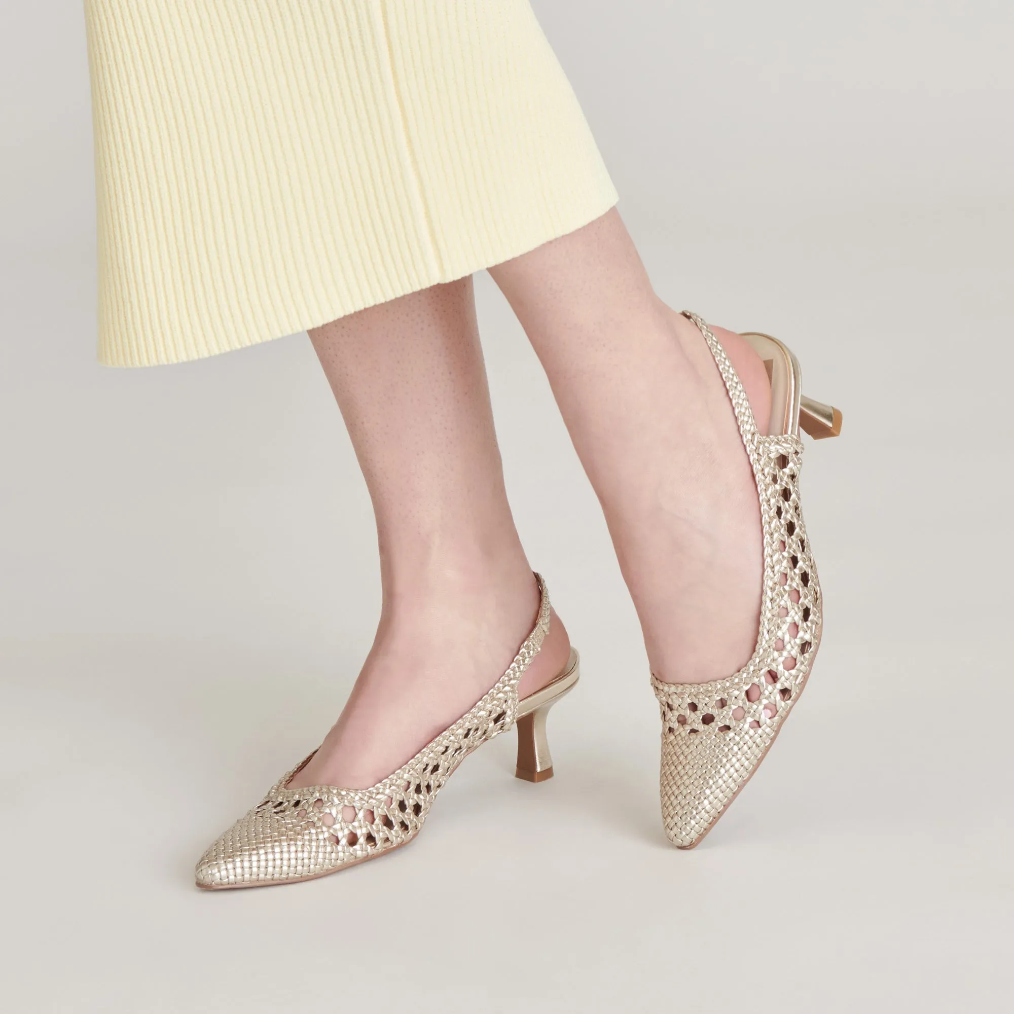 OLYMPA HEELS LIGHT GOLD METALLIC STELLA