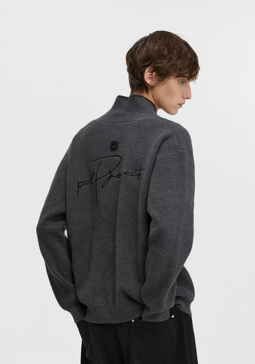 PCLP V-Neck Knit Cardigan Sweater