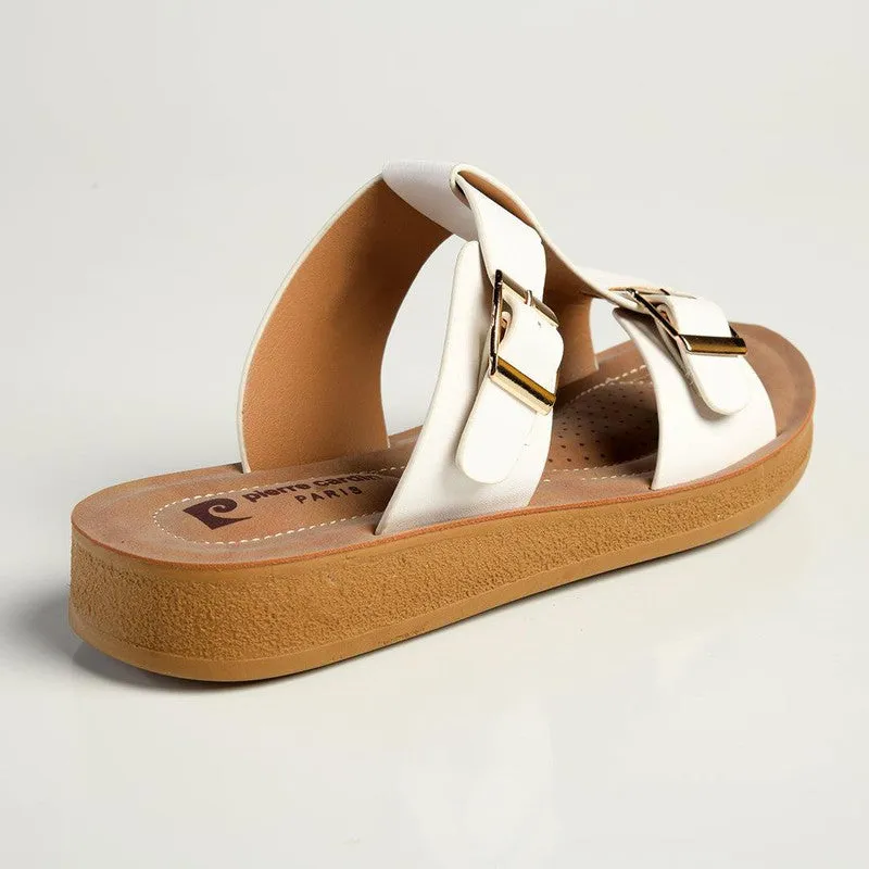 Pierre Cardin Senna Slip On Sandals - White