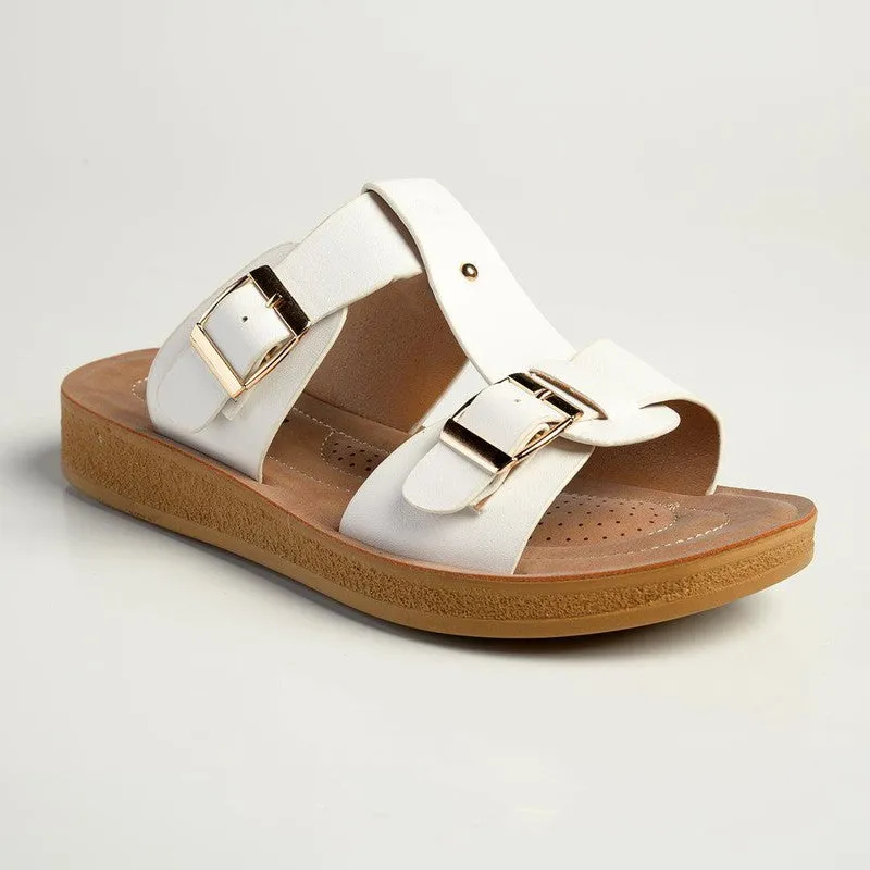 Pierre Cardin Senna Slip On Sandals - White