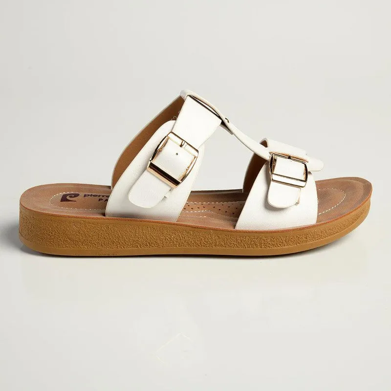 Pierre Cardin Senna Slip On Sandals - White