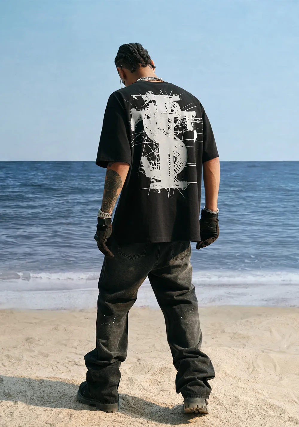 Printed Swallow Short Sleeve T-Shirt