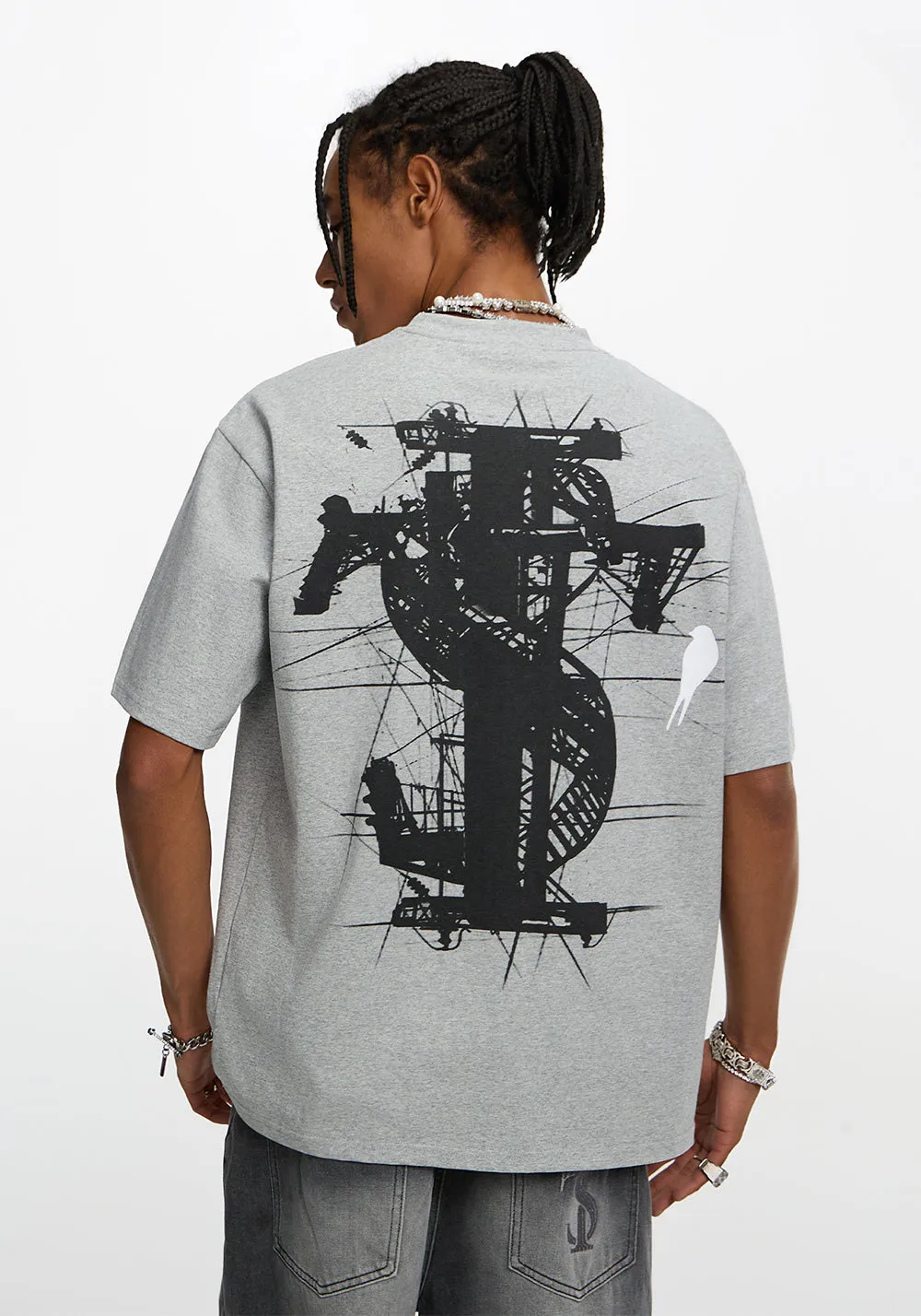 Printed Swallow Short Sleeve T-Shirt