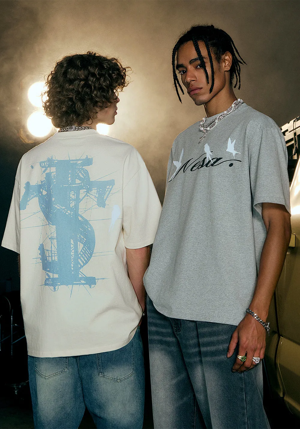 Printed Swallow Short Sleeve T-Shirt