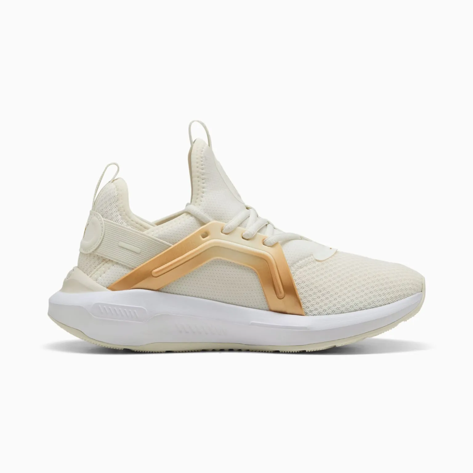 PUMA WOMEN'S ENZO WHITE/GOLD RUNNING SHOES