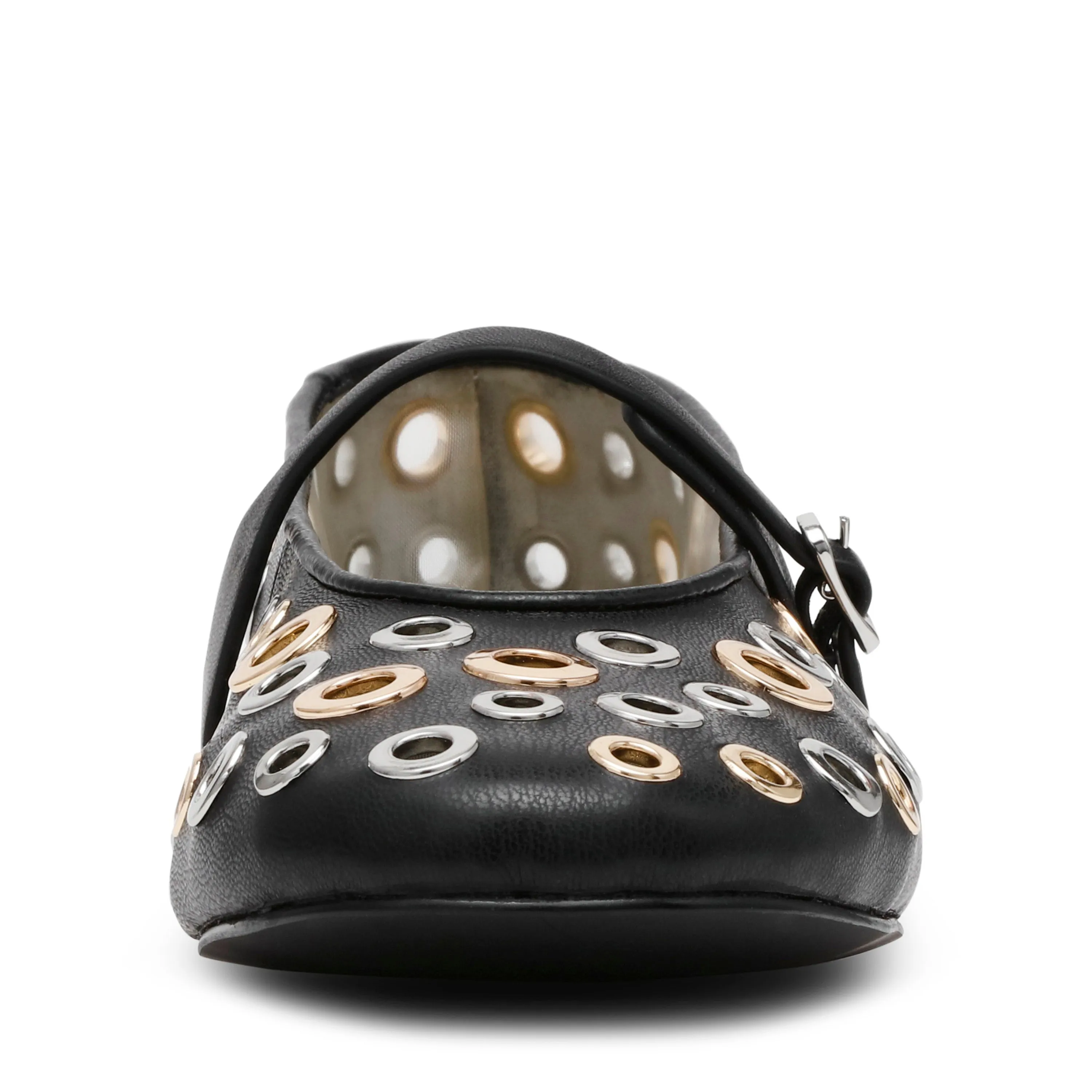 Rejoice-S Flat Shoe BLACK / SILVER GOLD