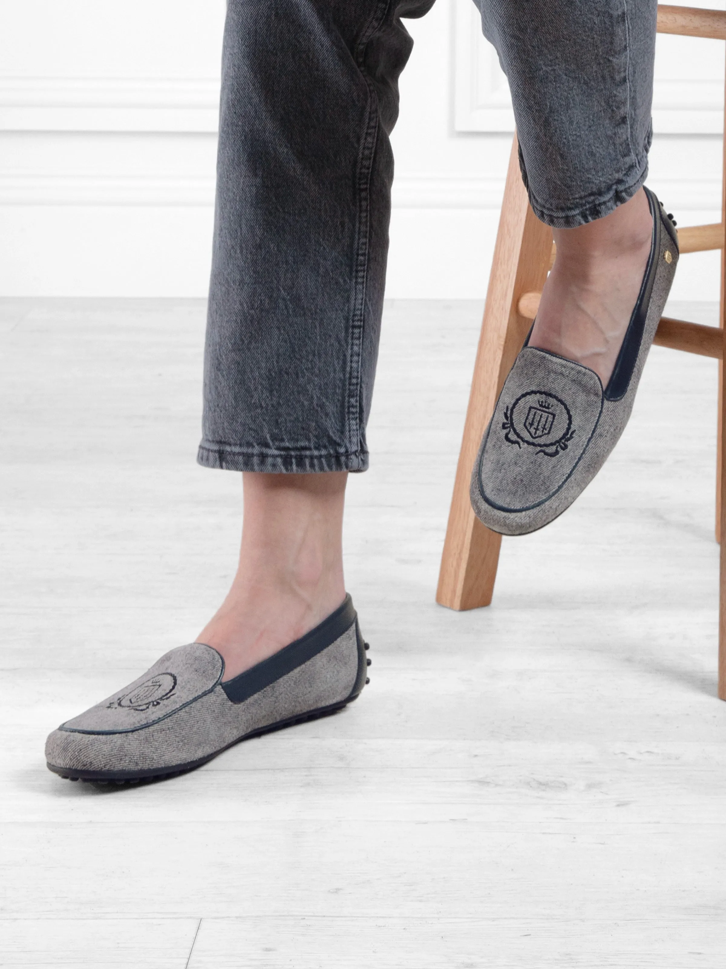 Richmond Driver - Denim Suede