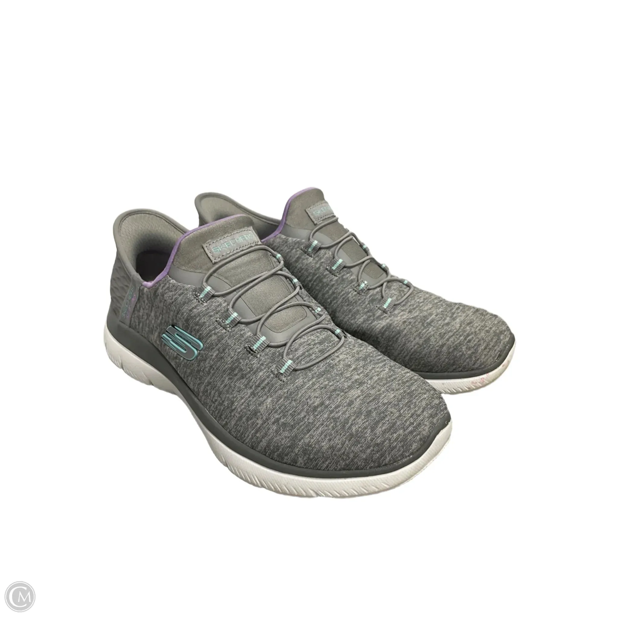 Shoes Athletic By Skechers In Grey, Size: 7.5