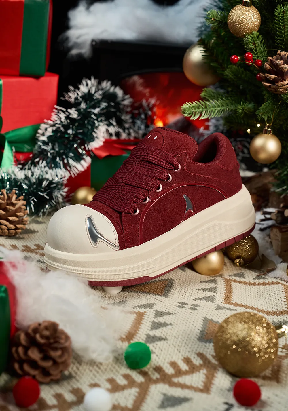 SMILEY丨Big Head Shoes Series-Red Velvet
