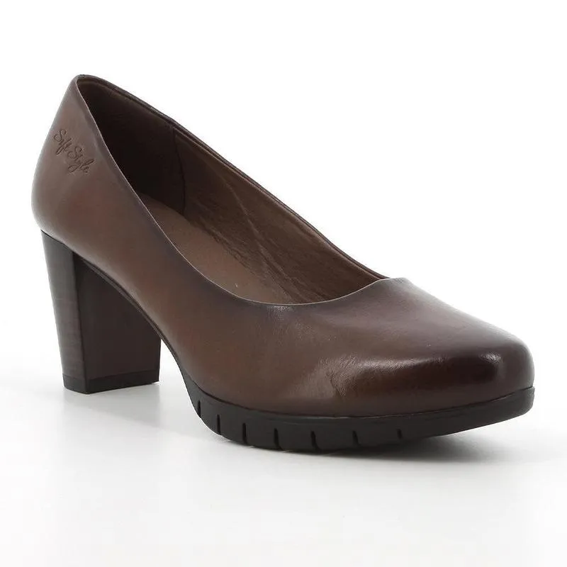 Soft Style By Hush Puppies Sian Block Heel - Chocolate