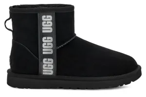 Ugg Womens Classic Mini Side Logo II "Black"