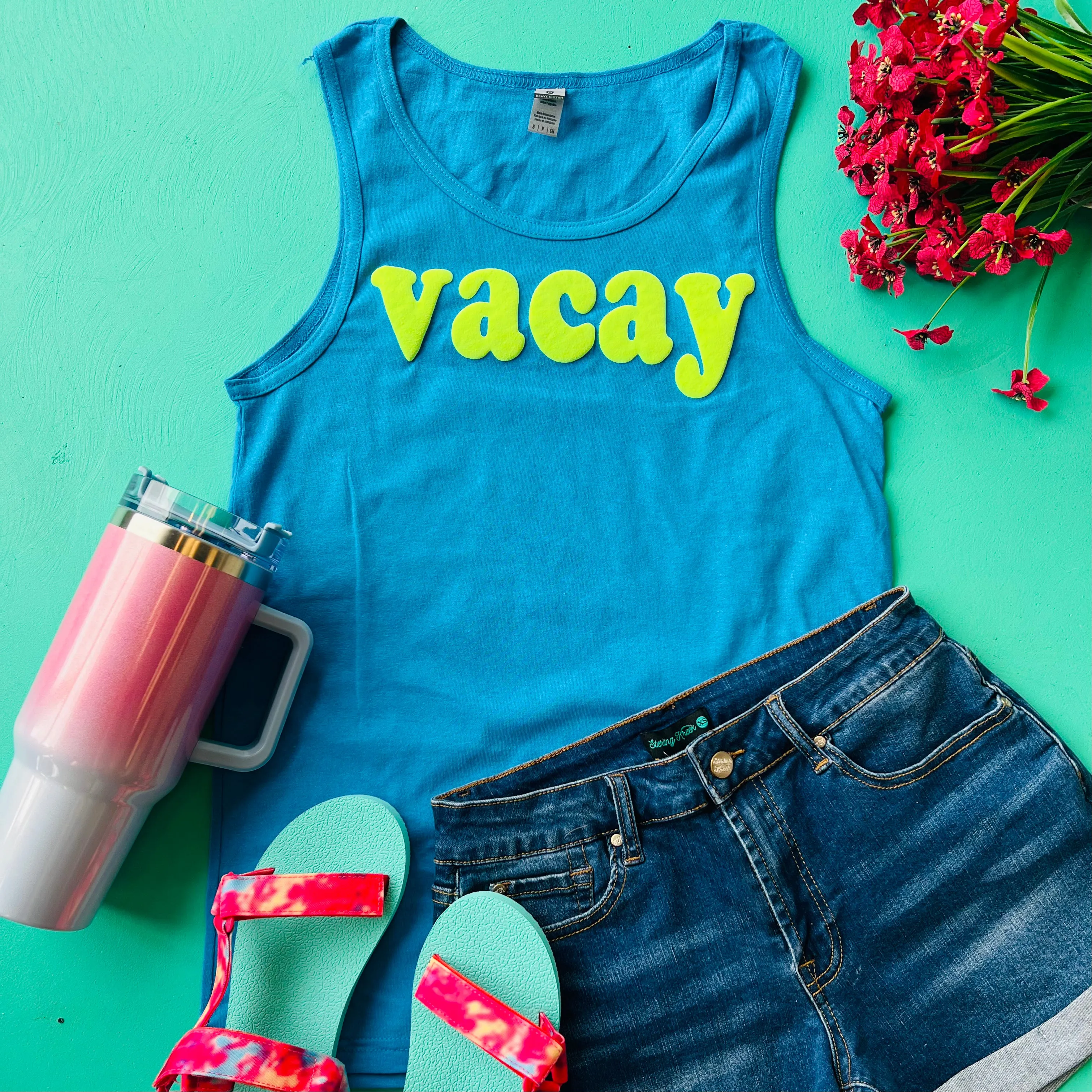 Vacay Magic Puff Tank Top*