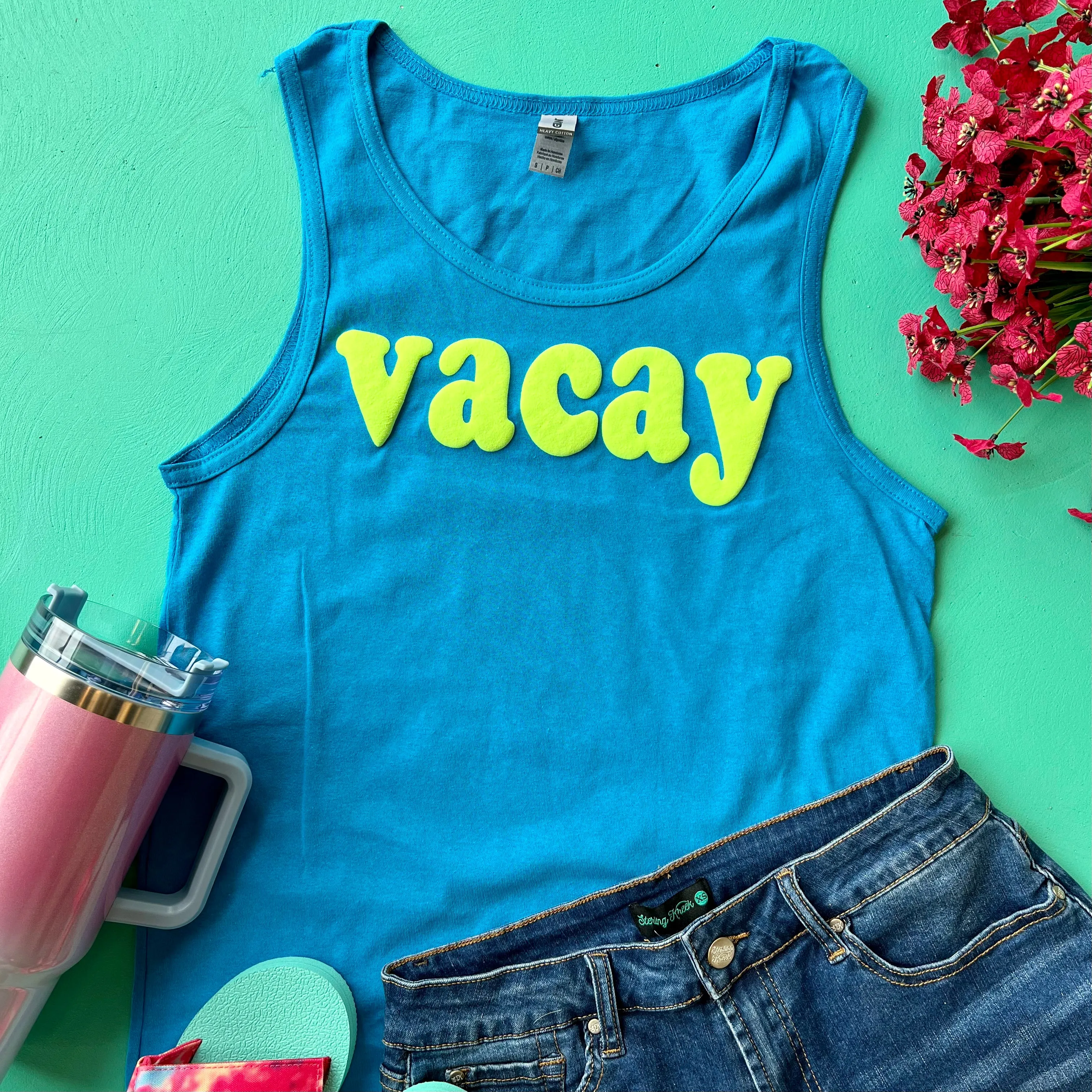 Vacay Magic Puff Tank Top*