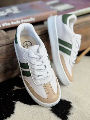 Women's Double Stripe Green Sneakers*