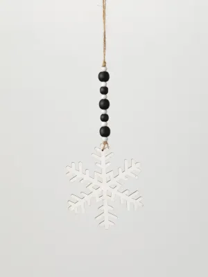 Wooden Snowflake Ornament