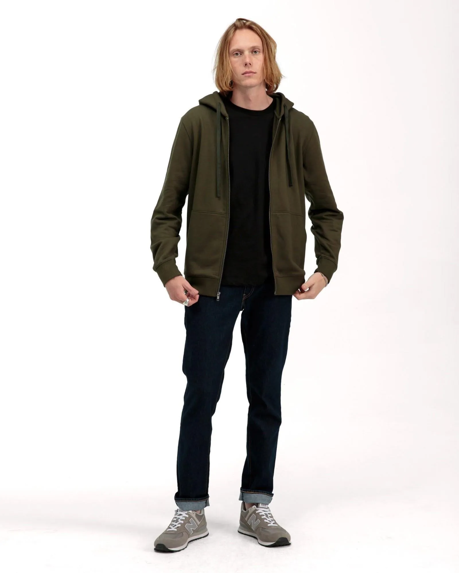 Zip Fleece Hoodie (Ivy)